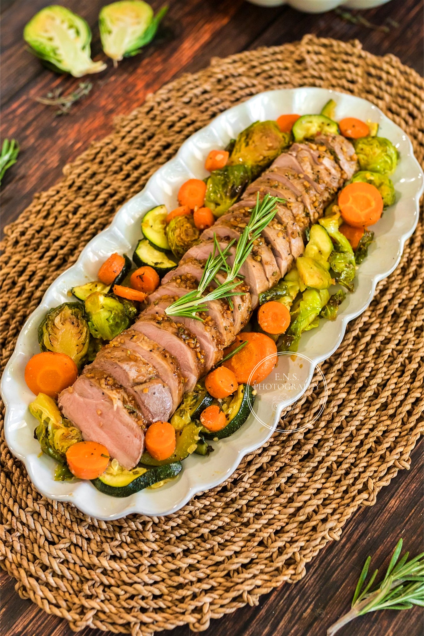 ROASTED MAPLE GARLIC PORK LOIN + ROASTED GARLIC VEGGIES BUNDLE
