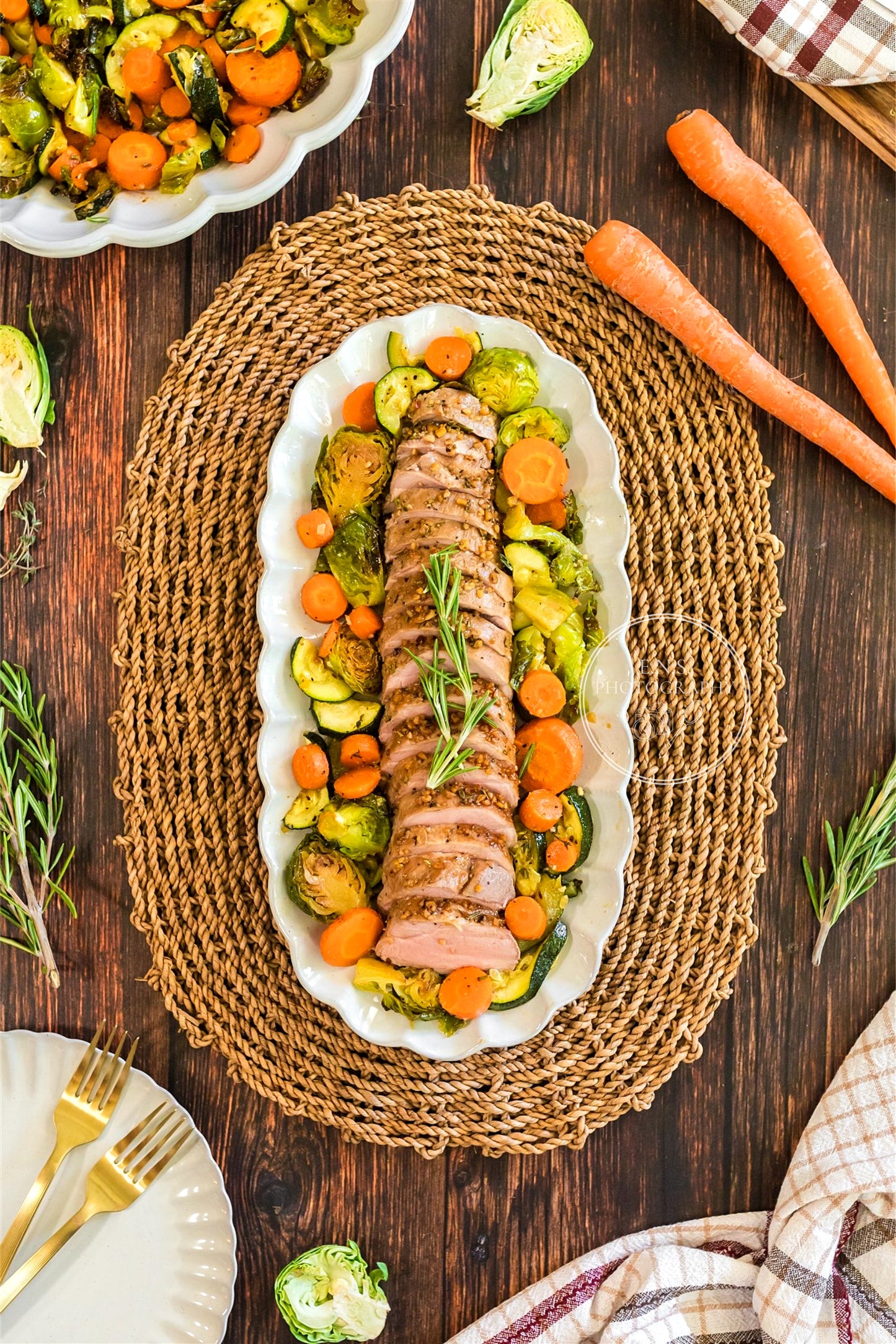 ROASTED MAPLE GARLIC PORK LOIN + ROASTED GARLIC VEGGIES BUNDLE