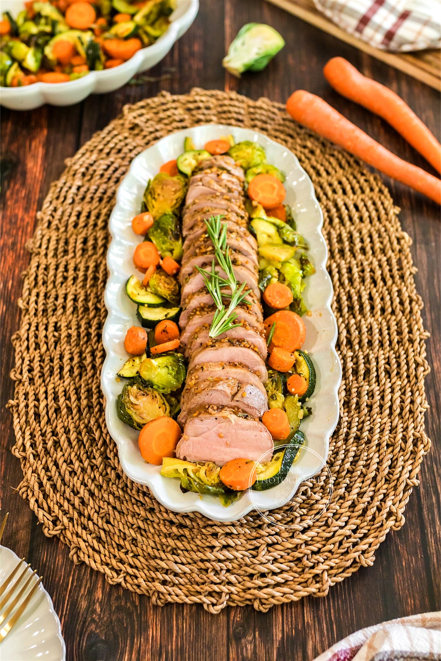 ROASTED MAPLE GARLIC PORK LOIN + ROASTED GARLIC VEGGIES BUNDLE