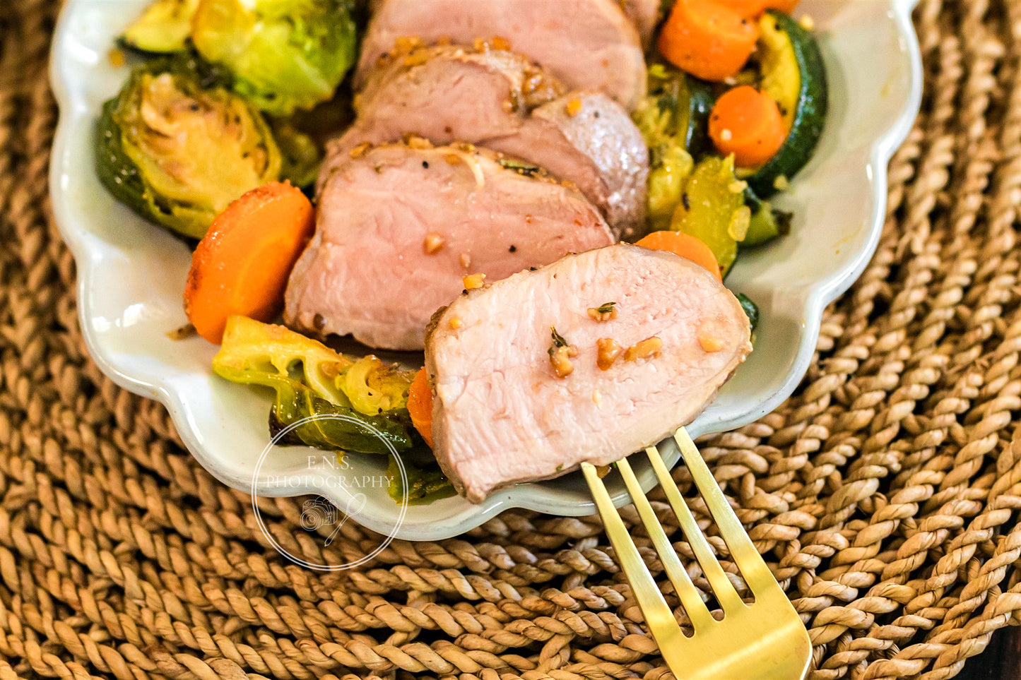 ROASTED MAPLE GARLIC PORK LOIN + ROASTED GARLIC VEGGIES BUNDLE