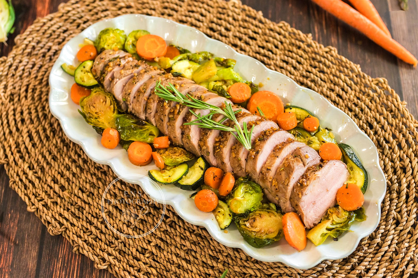 ROASTED MAPLE GARLIC PORK LOIN + ROASTED GARLIC VEGGIES BUNDLE