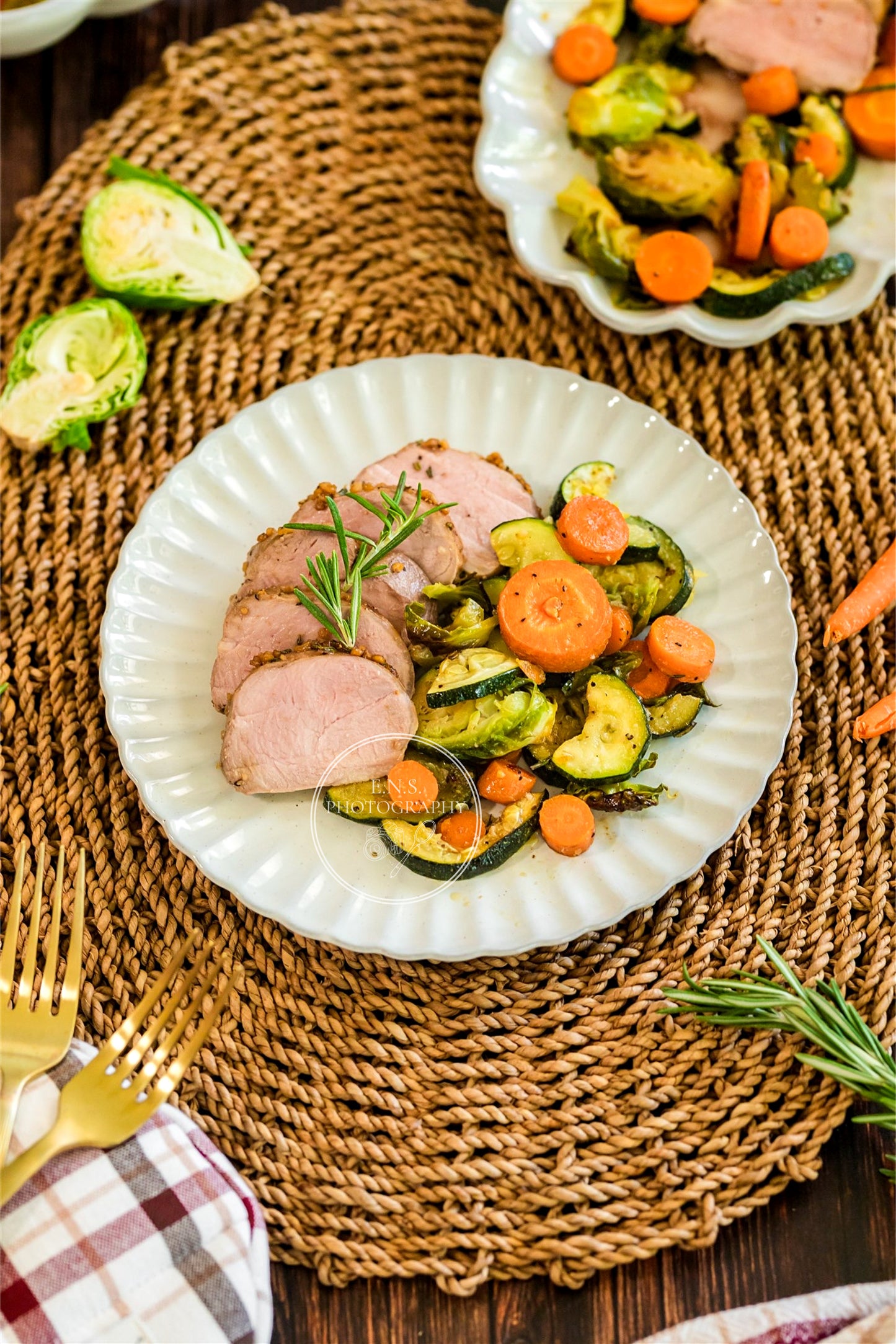 ROASTED MAPLE GARLIC PORK LOIN + ROASTED GARLIC VEGGIES BUNDLE